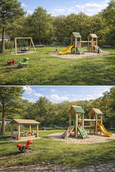 Půdorys návrhu hřiště U Pošty